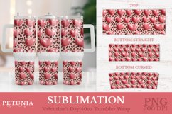 40 Oz Heart Tumbler Wrap sublimation png designs being used as Valentines Day Tumbler print