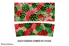 40 oz Stanley Tumbler Wrap PNG | Festive Cheetah Sublimation Product Image 2