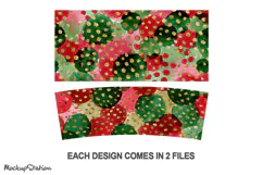 40 oz Stanley Tumbler Wrap PNG | Festive Cheetah Sublimation Product Image 2