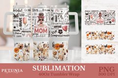 mom tumbler sublimation design being used as a 40 oz tumbler wrap print
