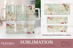 40 oz tumbler wrap sublimation png designs being used as vintage valentines day trendy 40 oz tumbler print