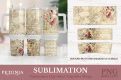 40 oz tumbler wrap sublimation png designs being used as vintage valentines day trendy 40 oz tumbler print
