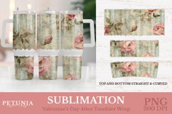 40 oz tumbler wrap sublimation png designs being used as vintage valentines day trendy 40 oz tumbler print