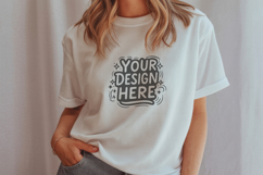 Women Casual Studio T-Shirt Mockup PSD JPG Product Image 1