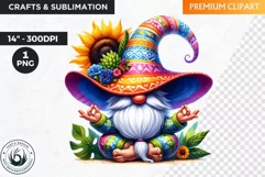Summer Gnome clipart PNG ,Beach tropical gnome sublimation Product Image 1