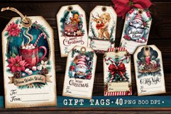 Christmas Gift Tags Bundle 40 PNG, Christmas labels PNG Product Image 5