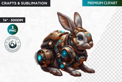 Rabbit clipart,Techno Nature Clipart, futuristic, cyber Product Image 1