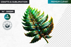 Fern clipart,Techno Nature Clipart, futuristic, cyber Product Image 1