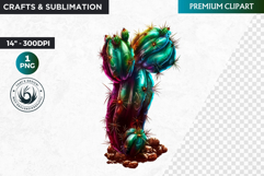 Cactus clipart,Techno Nature Clipart, futuristic, cybernetic Product Image 1