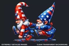 4th of July games clipart, patriotic gnome, gnome png Product Image 2