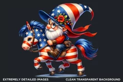 4th of July games clipart, patriotic gnome, gnome png Product Image 2