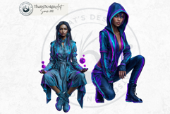 Urban Neon Witches Sublimation Graphics, Cyberpunk PNG Product Image 10