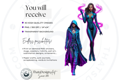 Urban Neon Witches Sublimation Graphics, Cyberpunk PNG Product Image 2