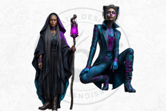 Urban Neon Witches Sublimation Graphics, Cyberpunk PNG Product Image 6