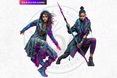 Urban Neon Witches Sublimation Graphics, Cyberpunk PNG Product Image 8