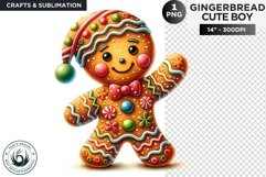 Gingerbread man Christmas cookies png clipart Product Image 1