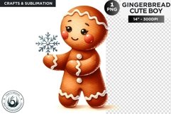 Gingerbread man Christmas cookies png clipart Product Image 1