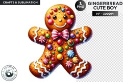 Gingerbread man Christmas cookies png clipart sublimation Product Image 1