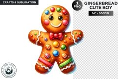 Gingerbread man Christmas cookies png clipart sublimation Product Image 1