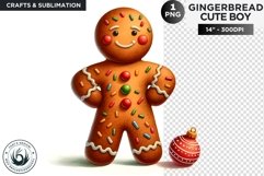 Gingerbread man Christmas cookies png clipart Product Image 1