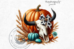 Western Coquette Pumpkins PNG, Cowgirl Fall Decor clipart Product Image 7