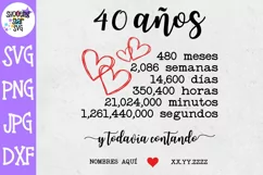 40th aniversario de boda - aniversario de bodas SVG Product Image 2