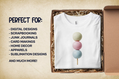 Matcha Dango Skewers Clipart Bundle 4 PNG Product Image 2