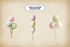 Matcha Dango Skewers Clipart Bundle 4 PNG Product Image 3