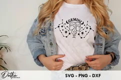 Gemini SVG DXF PNG Twins Zodiac Star Sign Product Image 2