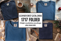 Comfort Colors 1717 Christmas Folded T-Shirt Mockup Product Image 1