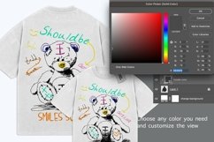 full customisable back and front oversize shirt PSD Mockup Product Image 3