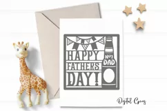 Fathers day paper cut design SVG / DXF / EPS / PNG files Product Image 3