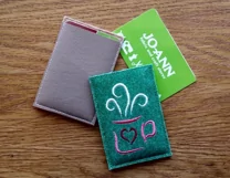 ITH Artful Tea Gift Card Holder - All Occasion Gift Card Holder - Machine Embroidery Product Image 3