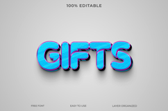 3D Bubbly Text Effect for Gifts Design Product Image 1