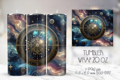 Cosmic night sky tumbler 20oz wrap sublimation design png Product Image 1