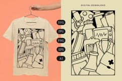 Medical Equipment Doodle T-shirt | SVG Product Image 1