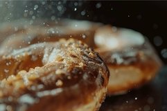 Glistening sugarcoated doughnuts in closeup Product Image 1