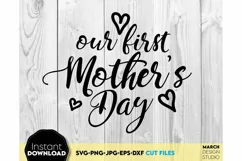 Our first Mothers Day Svg Png - Mom and me svg png Product Image 2