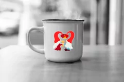 Couple Gnome valentine svg with hearts, key. Love you. SVG Product Image 2