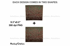 Tooled Leather 20oz Skinny Tumbler Sublimation Design PNG Product Image 3