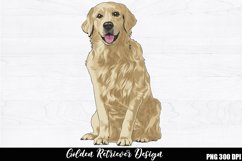 Golden Retriever Sublimation, Golden Retriever PNG design Product Image 1