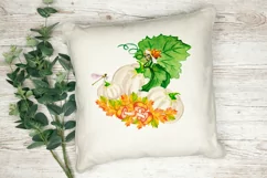 Watercolor clipart autumn.Pumpkin sublimation. PNG JPG Product Image 4