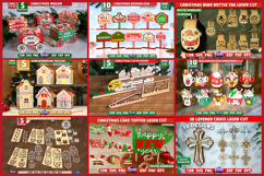 403 Christmas Mega Bundle Laser Cut,Christmas Ornament,Decor Product Image 3