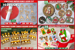 403 Christmas Mega Bundle Laser Cut,Christmas Ornament,Decor Product Image 7