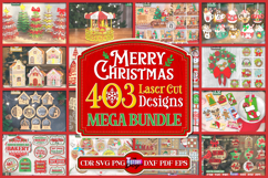 403 Christmas Mega Bundle Laser Cut,Christmas Ornament,Decor Product Image 1
