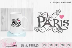 Paris Eiffel Tower word art, City of love svg, Product Image 4