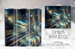 Cosmic night sky tumbler 20oz wrap sublimation design png Product Image 1