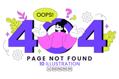 10 404 Error Vector Illustration Product Image 1