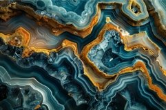 Closeup of colorful banded agate stone revealing intricate n Product Image 1
