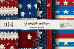 4th of July Knitted Pattern | Patriotic Background Product Image 1